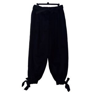 The Drop Stylish Black Tie-Cuff Pants